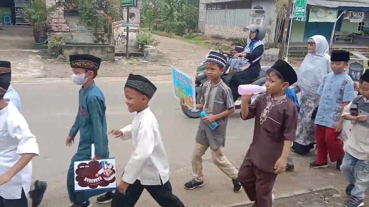 Marhaban ya Ramadhan... Pawai anak2 sekolah#Nonton#Ramadhan