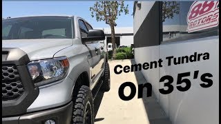 Hello ! here we have a 2018 toyota tundra in cement grey that are
installing the following on: front bilstein 5100's at highest setting
rear bilste...