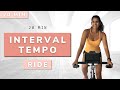 20 Minute INTERVAL TEMPO Ride Indoor Cycling Workout Spin Class Sprints Climbs 