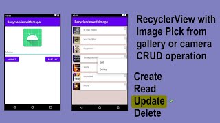 Android Studio Crud | #3 | Update Recyclerview Sqlite Data | Recyclerview Crud With Image