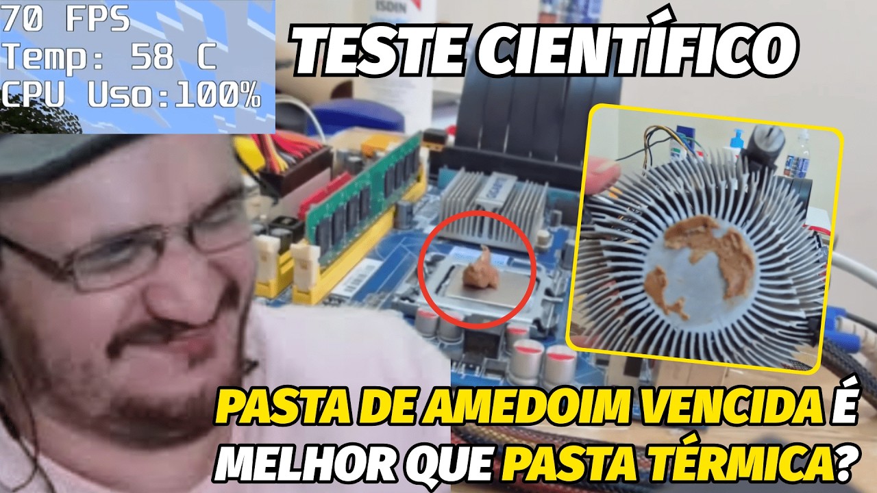 ET USOU PASTA DE AMENDOIM VENCIDA COMO PASTA TÉRMICA (PEGOU FOGO?)