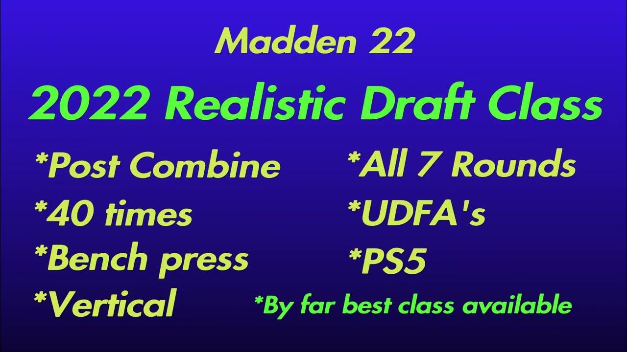 2022 Draft Class Madden 22 PS5 Vs 6 of 6 (Read description) YouTube