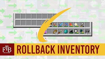 How To Rollback Modded Inventory [FTB / Twitch] ANY VERSION