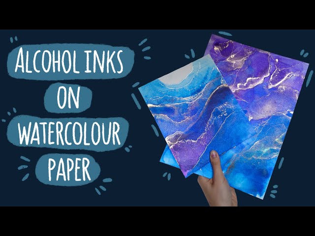 How To Use Alcohol Inks on Watercolor Paper, 2 Paintings