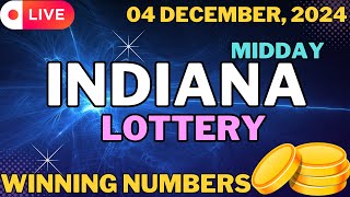 Indiana Midday Lottery Results For - 04 Dec, 2024 - Daily 3 - Daily 4 - Powerball - Mega Millions