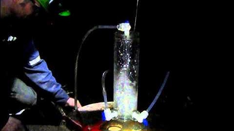 Collecting water samples 2.4km underground