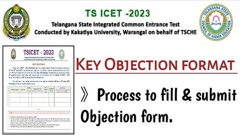 TS ICET 2023 Key Objection format ||How to raise ts Icet 2023 key Objections?.