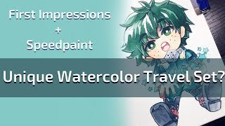 Unique Watercolor Travel Set? Superior Watercolors First Impressions + Speedpaint screenshot 5