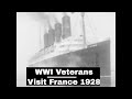 WWI VETS VISIT FRANCE FOR THE 10 YEAR ANNIVERSARY OF THE ARMISTICE 1928 HOME MOVIE GG30245