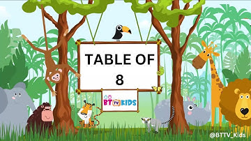 8x1=8 Multiplication | Table of Eight (8) | Tables Song Multiplication | Time of tables | BTTV KIDS