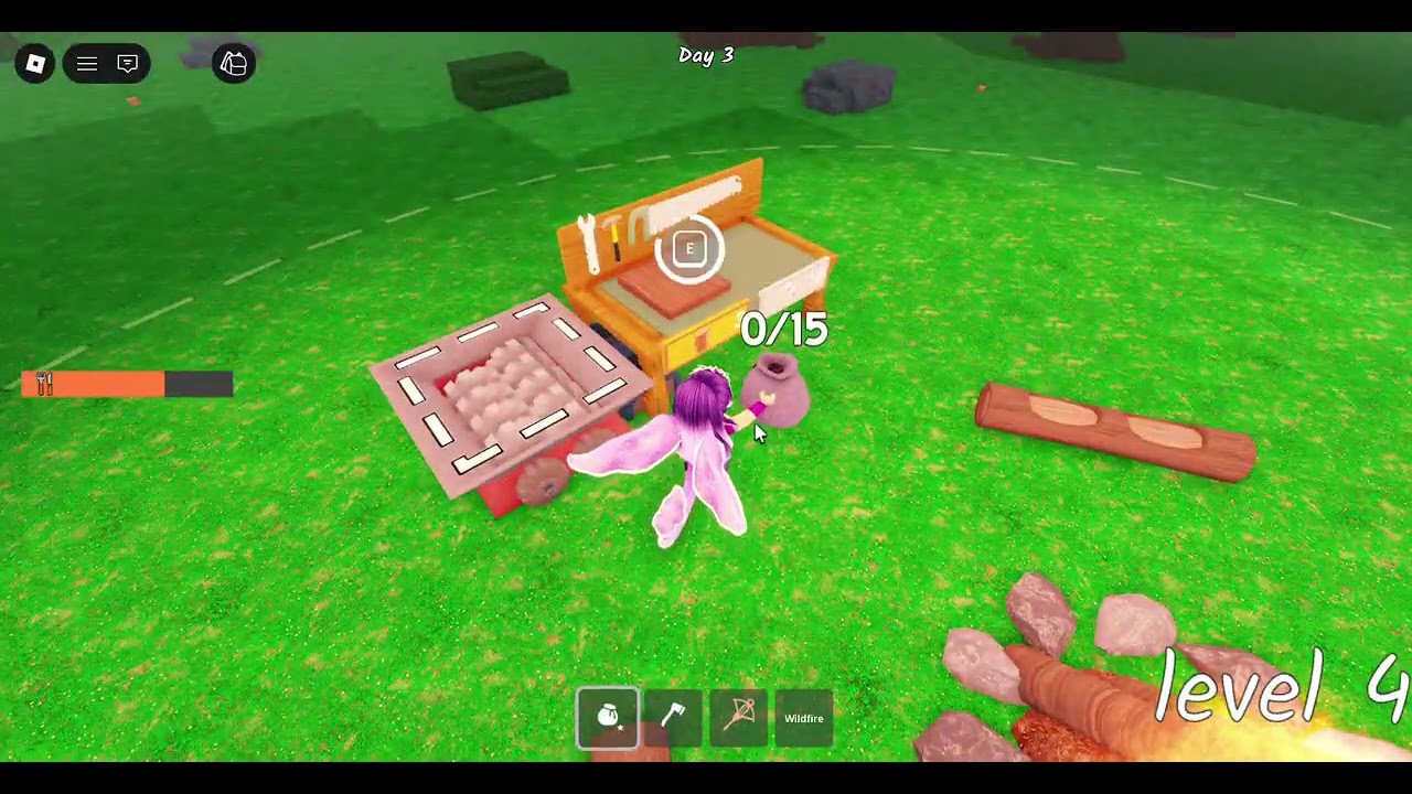 Playing the new Roblox game 99 Nights in the Forest