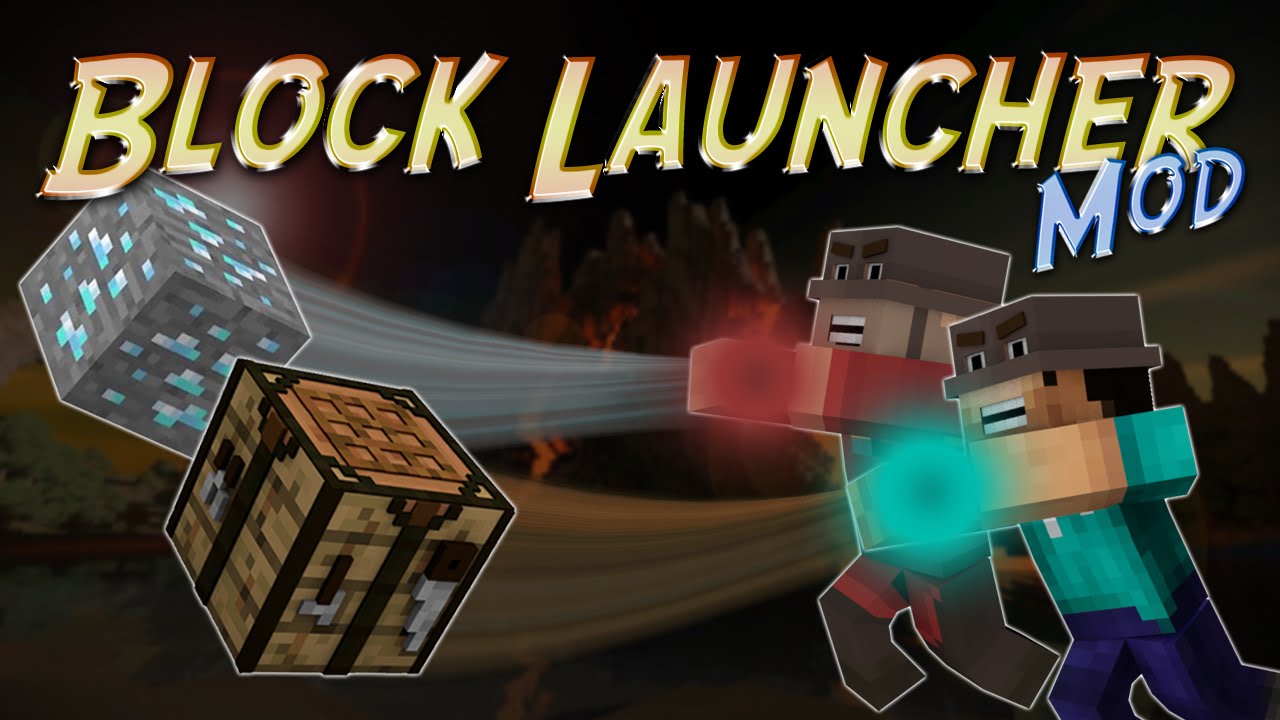 Minecraft Mod Block Gun Block Launcher Mod Youtube