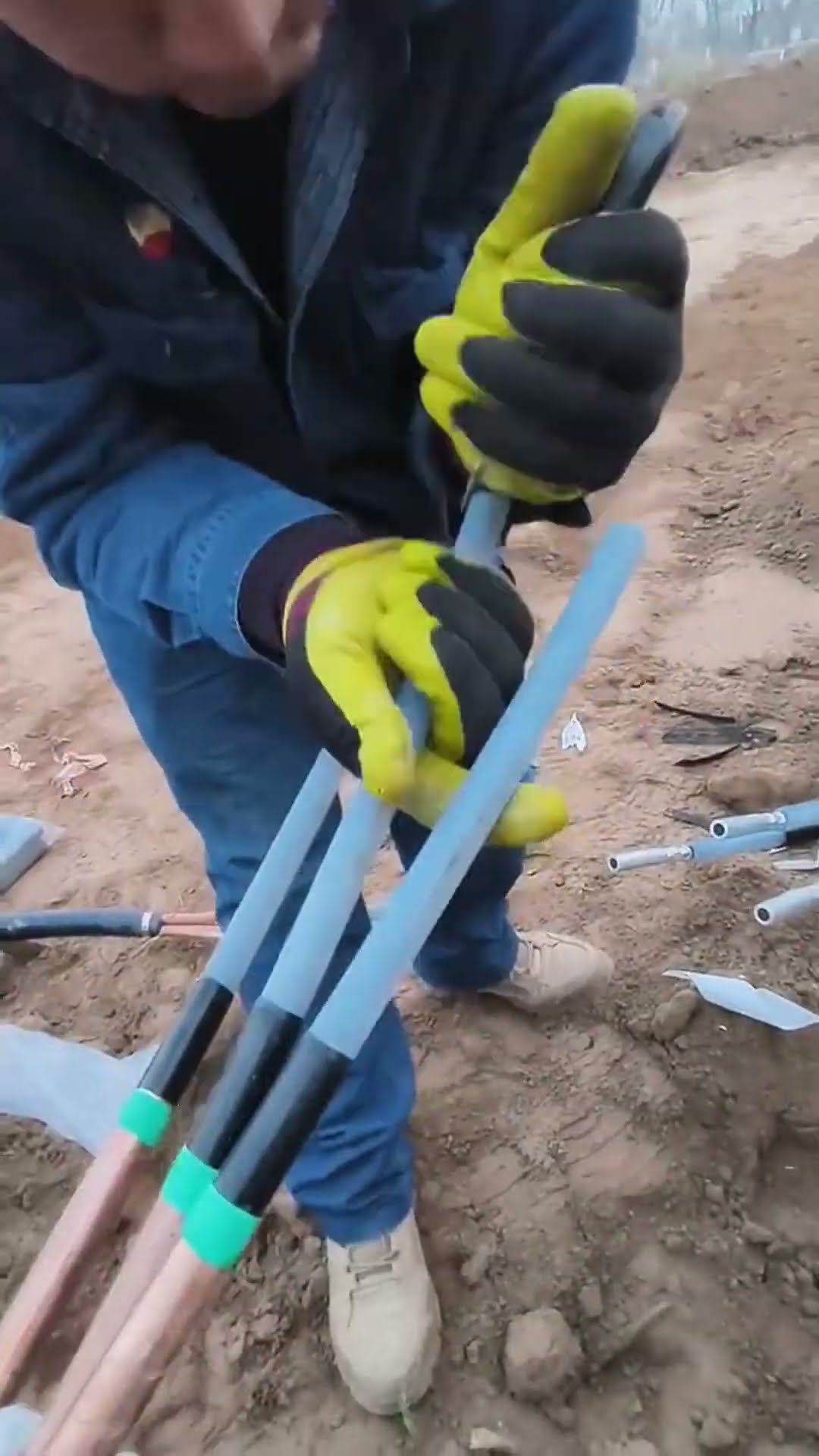 Repair process of broken cable- Good tools and machinery make work easy