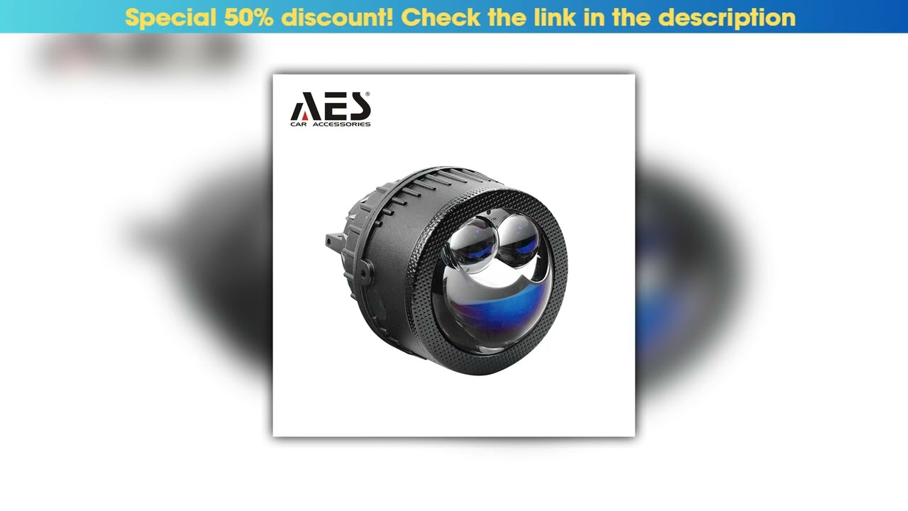 Unboxing AES Super Power 65W 3''LED Fog Light 6000K &Tri color Excellent Waterproof LED FOG Lamp fo