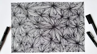 how to draw flower pattern (my version)πΌ | easy doodle | easy drawing