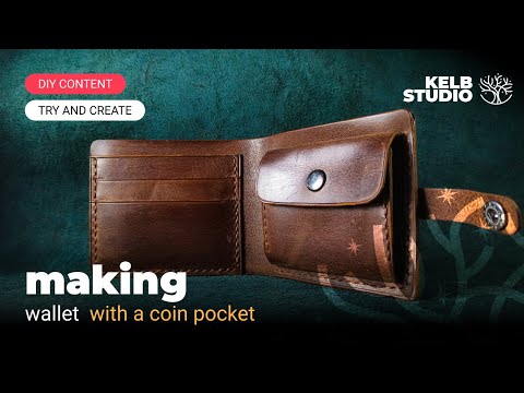 Making Bi-fold Leather Wallet With Coin Pocket