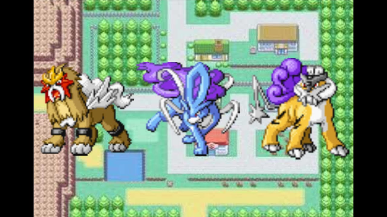 Como Capturar ENTEI SUICUNE RAIKOU #pokemon #pokemonfirered #pokemonem