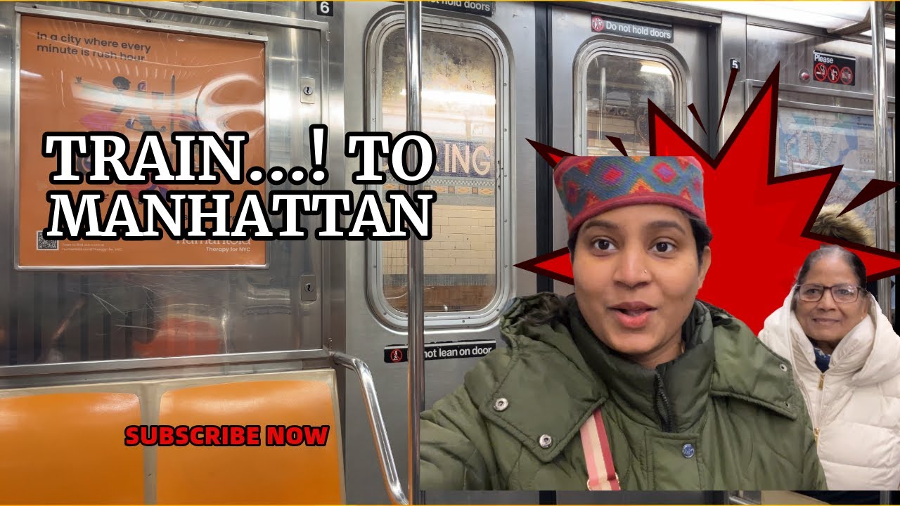 Going Manhattan by train..! Shorya doesn't want train...!
