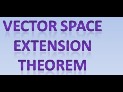 Vector Space Bsc Bsc/Msc vector space Extension theorem - YouTube