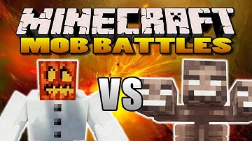 Mutant Snow Golem Vs. Wither - Minecraft Mob Battles | Mutant Creatures Mod