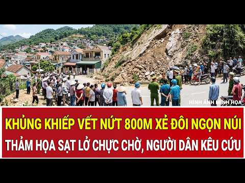 Terrifying 800m crack splits mountain in two, landslide disaster looms, residents panic and call ...