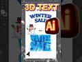 Adobe Illustrator 2016 - 3D text effect #photoshop #illustrator #shortsyoutube