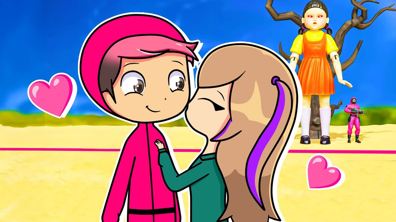 AMOR PROHIBIDO ENTRE GUARDIA Y JUGADOR EN EL JUEGO DEL CALAMAR ROBLOX