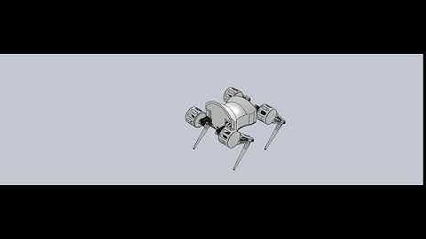 Quadruped Robot: Detailed CAD Animation