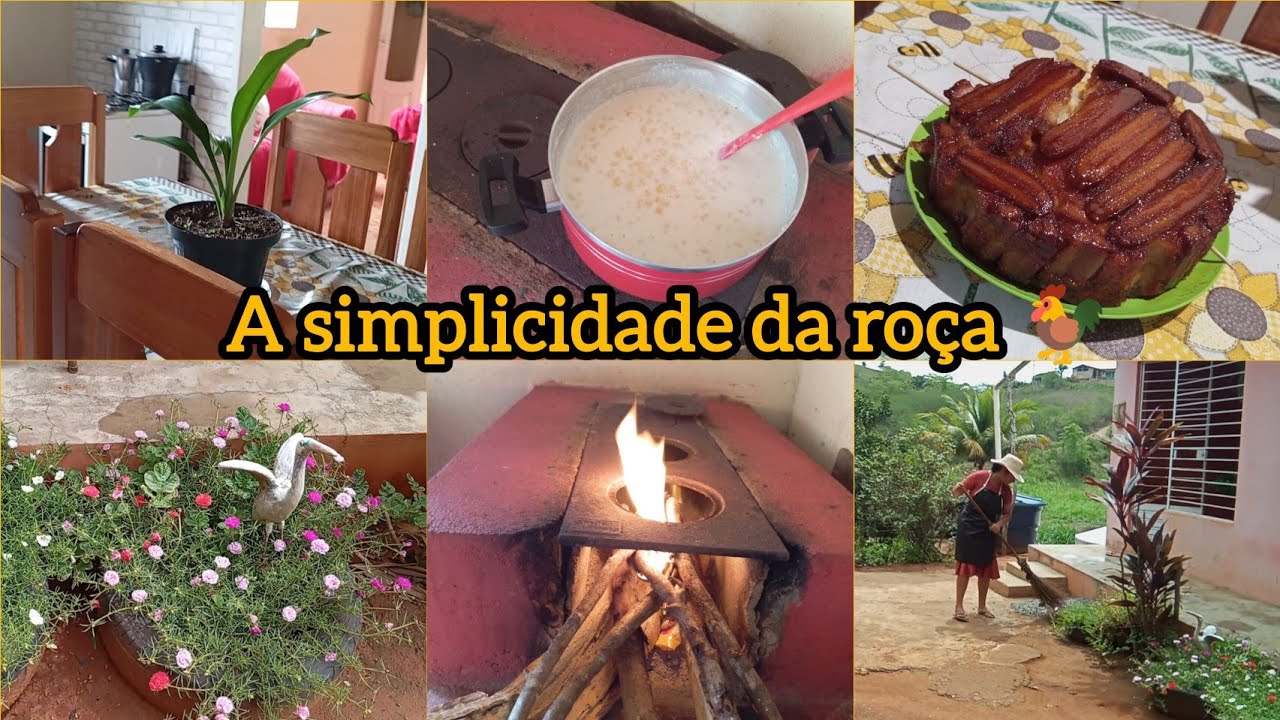 Nosso sábado na roça 🌵 🐓limpeza do quintal🧹 munguzá cremoso 😋cuidando do lar 🏡