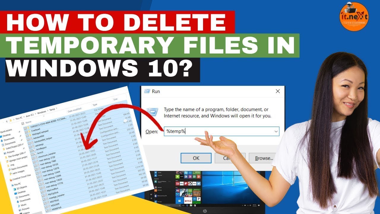 temp windows 10  Update New  How to delete temporary files in windows 10 || IT NEXT