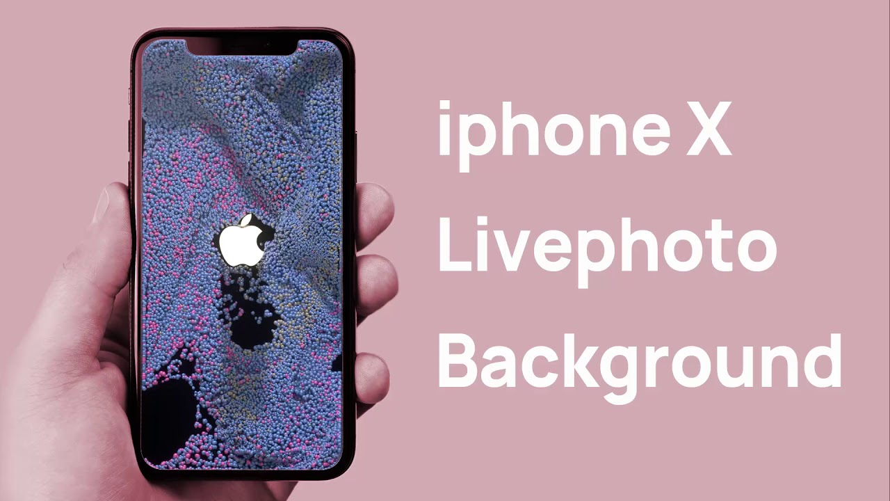 iphone x livephoto - apple logo with particle