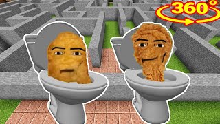 Gegagedigedagedago Toilet meme chase you in MAZE but it's 360 degree video #3