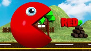 Learn Colors With Pacman And Excavator Farm Vehicle Farm For Children