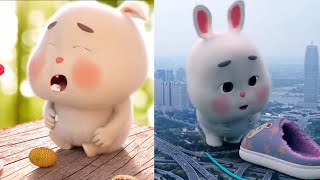 Tiktok Compilation With Green Rabbit Cute | Super Cute Fat Bunny | Cute Adorable Rabbit | Si embul