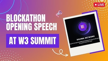 Dojima Network Founder - Presentation at Hilton Bengaluru for W3 Global Summit by Entrepreneur India