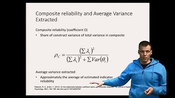 Composite reliability and average variance extracted