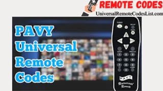 Programming Pavy Universal Remote Codes 2025