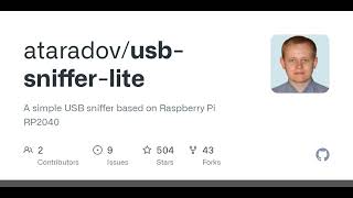GitHub - ataradov/usb-sniffer-lite: A simple USB sniffer based on Raspberry Pi RP2040