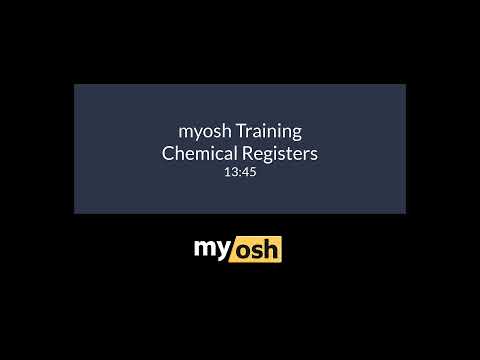 myosh Viking – Chemical Registers Training