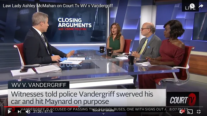 Law Lady Ashley McMahan on Court Tv WV v Vandergriff