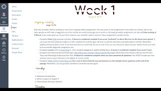 Creating a Canvas LMS Weekly Agenda