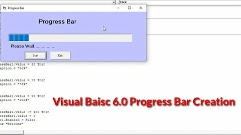 VB 6.0 Progress Bar Creation