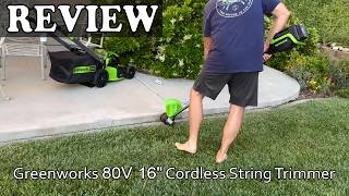 Greenworks 80V 16" Brushless Cordless String Trimmer | Unboxing, Setup &amp; Review