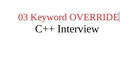 Override C++