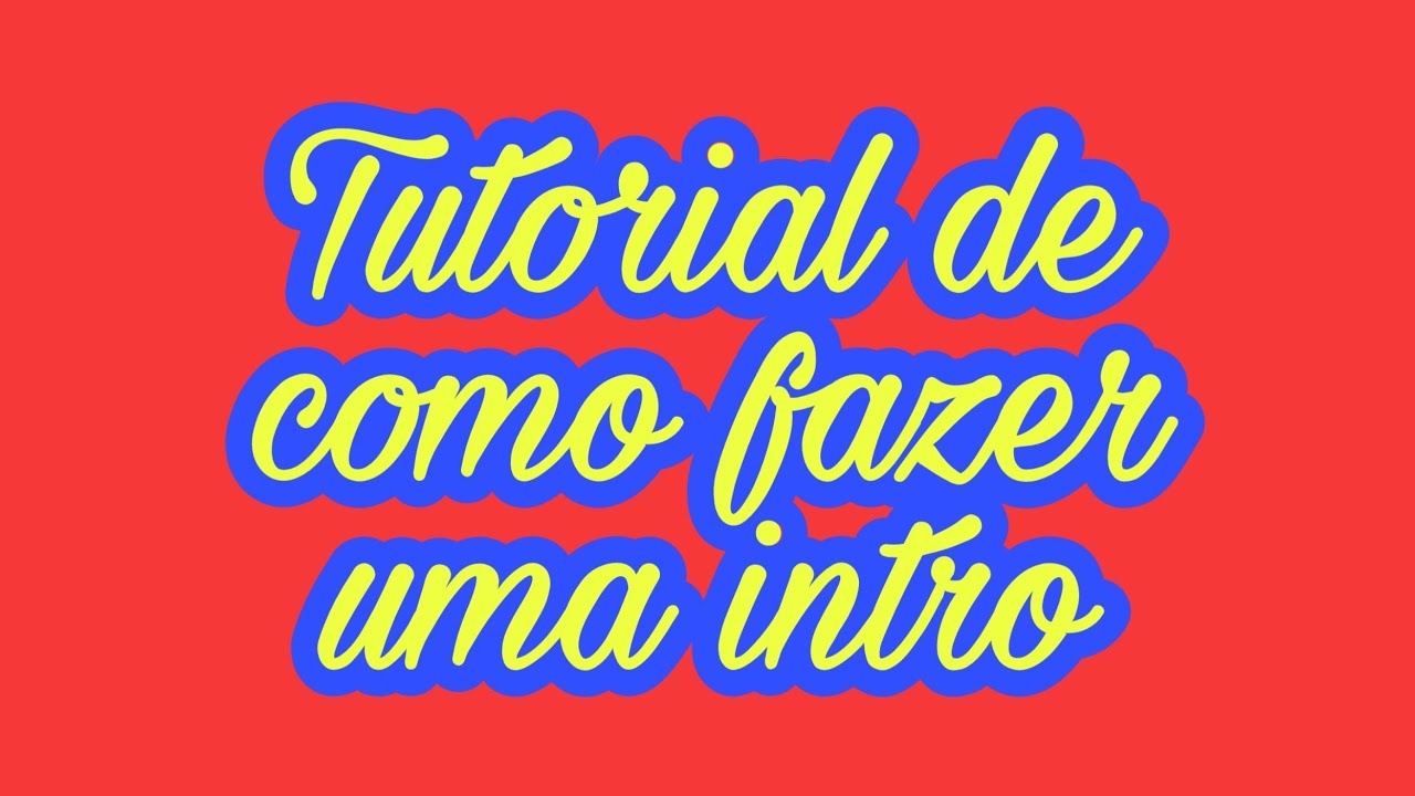 TUTORIAL DE COMO FAZER UMA INTRO 3D OU 2D. - YouTube