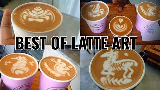 Best of latte art | latte art tutorial | basic latte art patterns | latte art for beginners