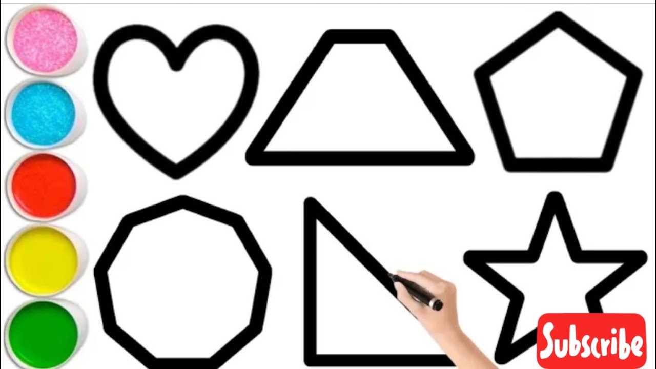 Learn to draw Shapes,Colors for kids|Toddlers learning,2d Shapes ...