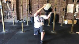 Split Lunge Diagonal MB Chop