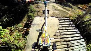Dirt jumps at the pit in North Bay