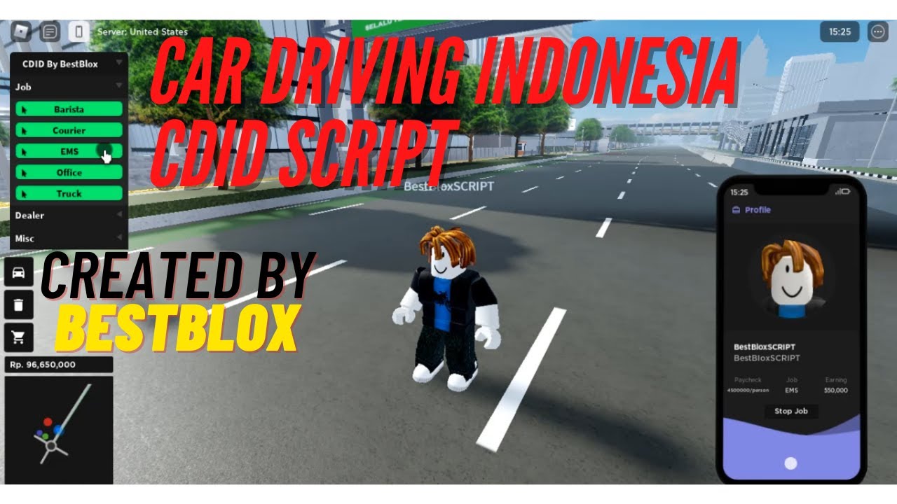 (UPDATE V2)Car Driving Indonesia CDID SCRIPT | Get Job, Teleport ...